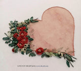 A LOVE YOU HEART ♡ in Silk Ribbon Embroidery - A New Kit from Di van Niekerk