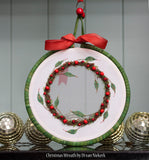 CHRISTMAS WREATH EMBROIDERY KIT by Di van Niekerk