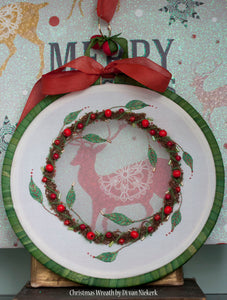 CHRISTMAS WREATH EMBROIDERY KIT by Di van Niekerk