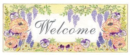 Welcome embroidery panel, ready to embroider 1